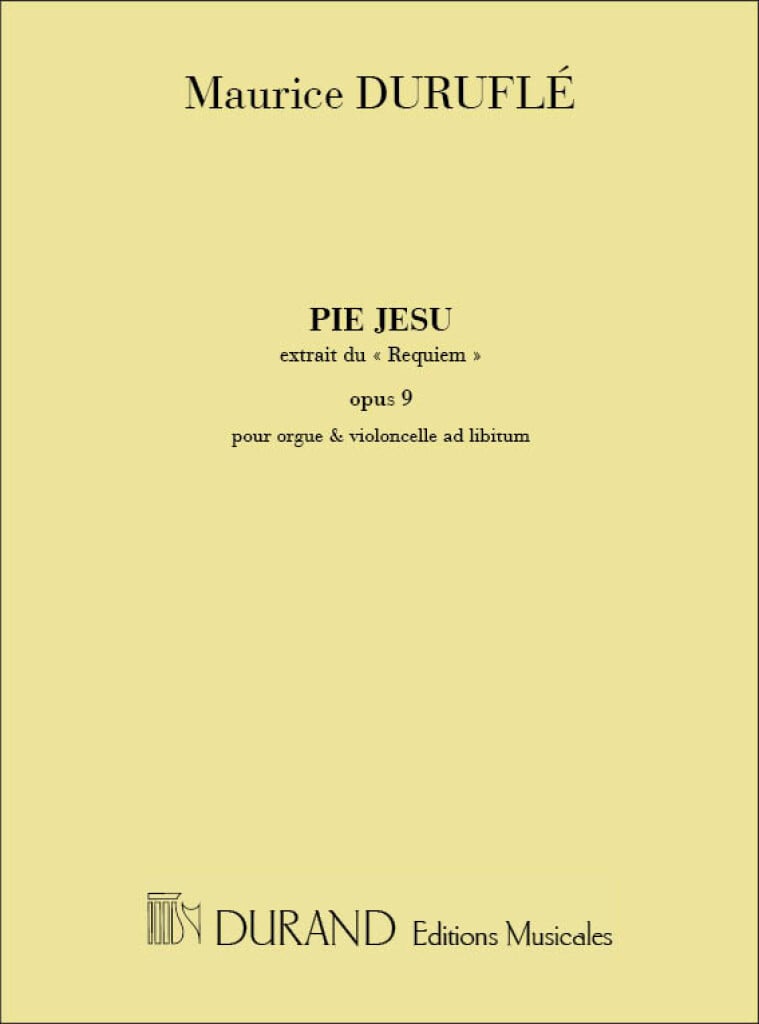 Pie Jesu Mezzo-Orgue-Cello Ad Lib.. (Ton Original